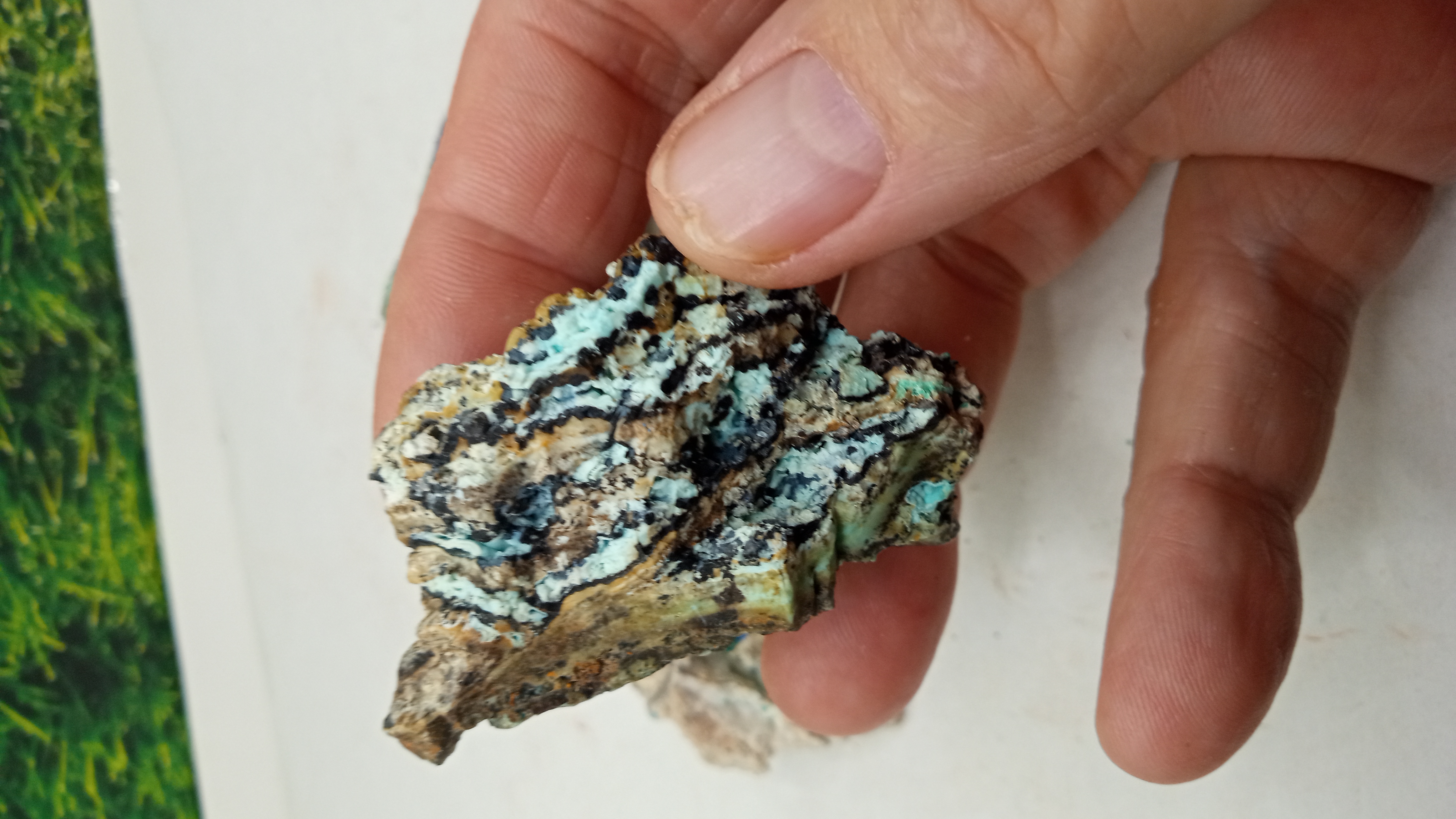 Azurite / Aurichalcite ~ ( 3 ) Included ~ Graphic Mine New Mexico ~