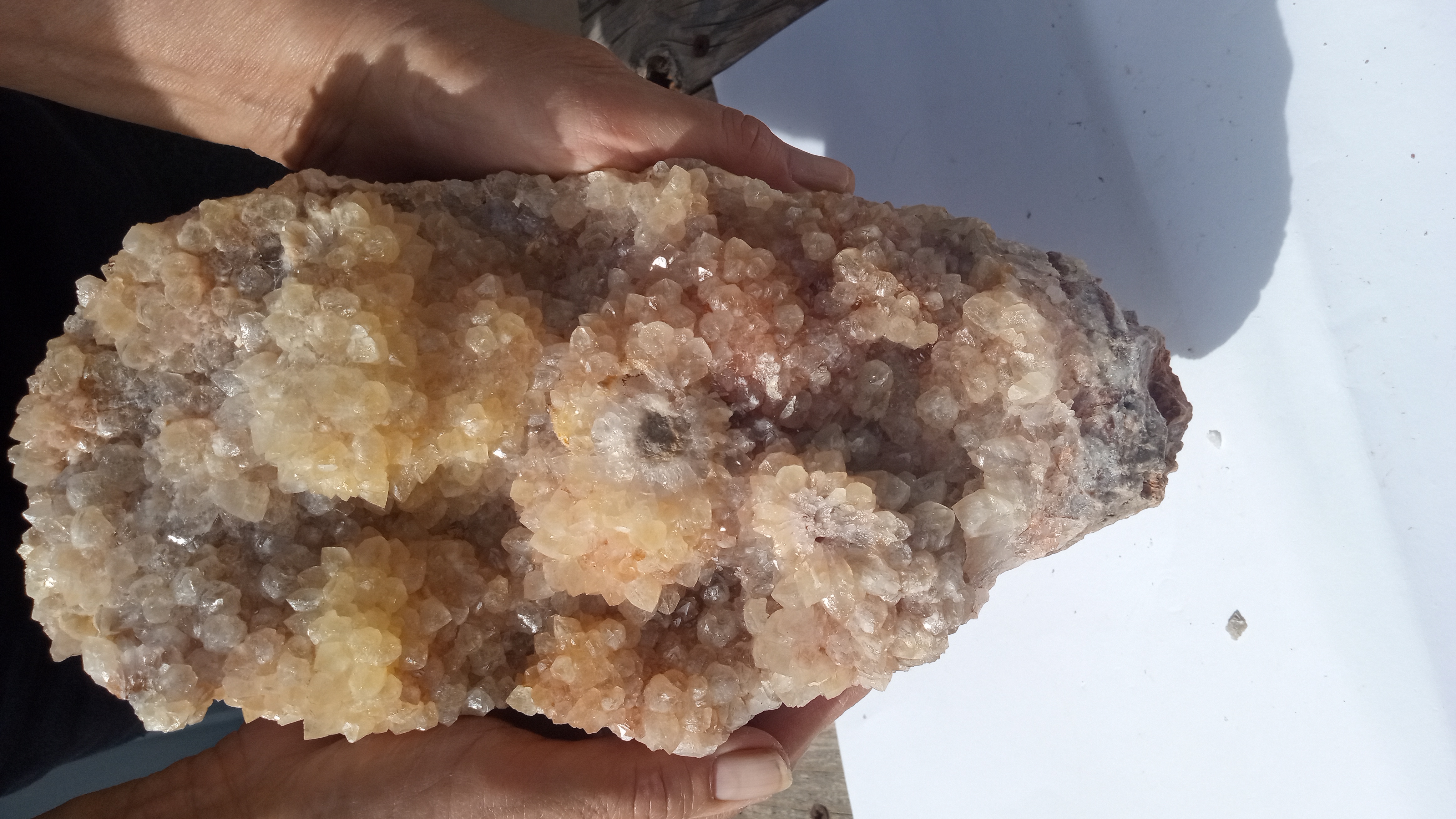 Peach Quartz Mineral Specimen - New Mexico - Large 8 lbs -