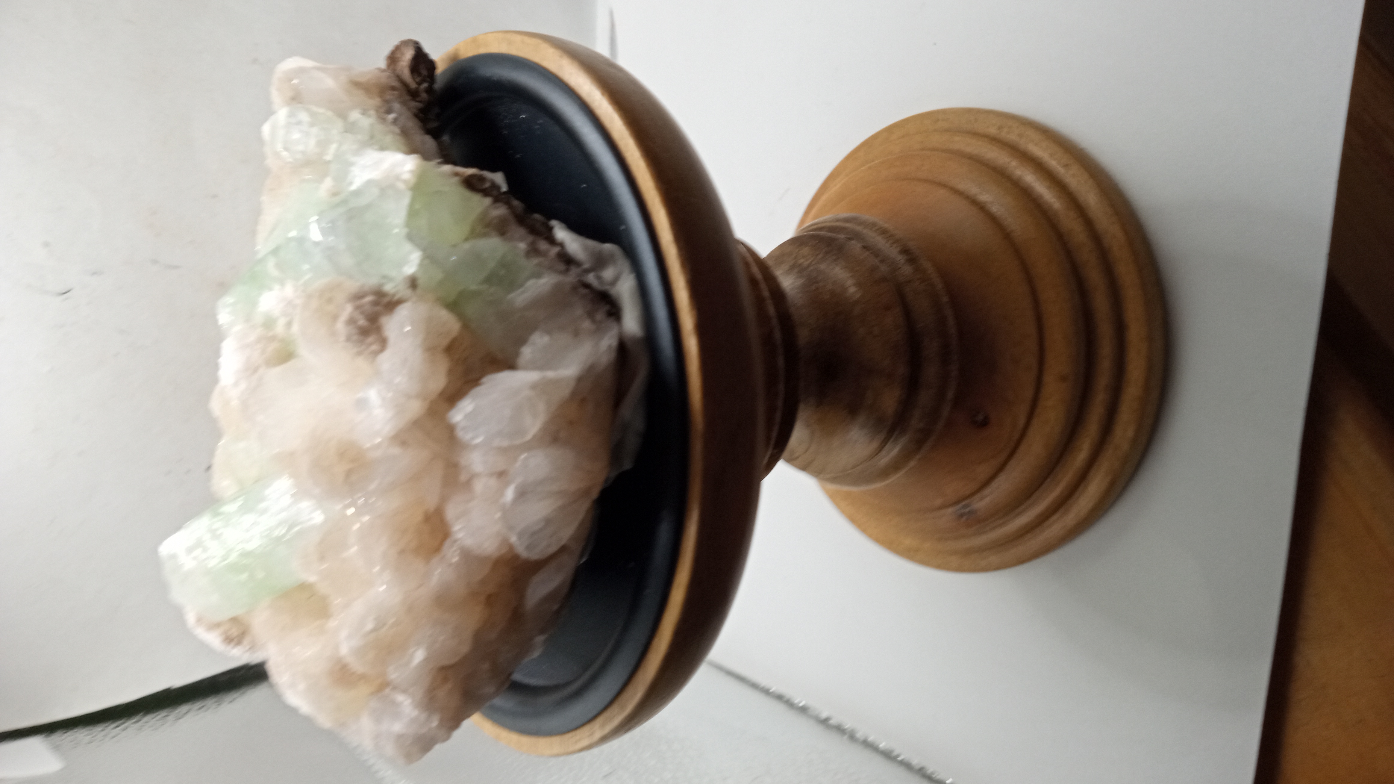 Fluorapophyllite Beautiful Rare Specimen on Stand - India-