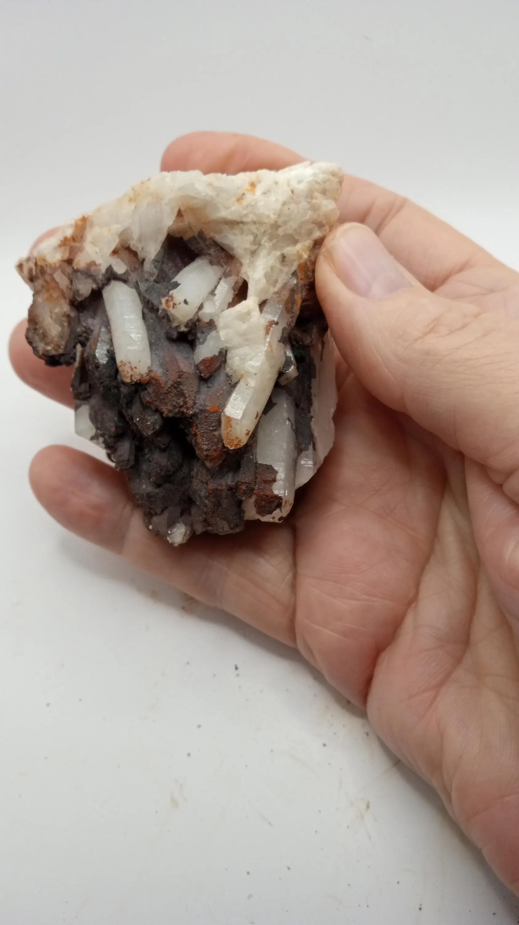 White w Red Calcite Mineral Specimens ( 2 ) Included
