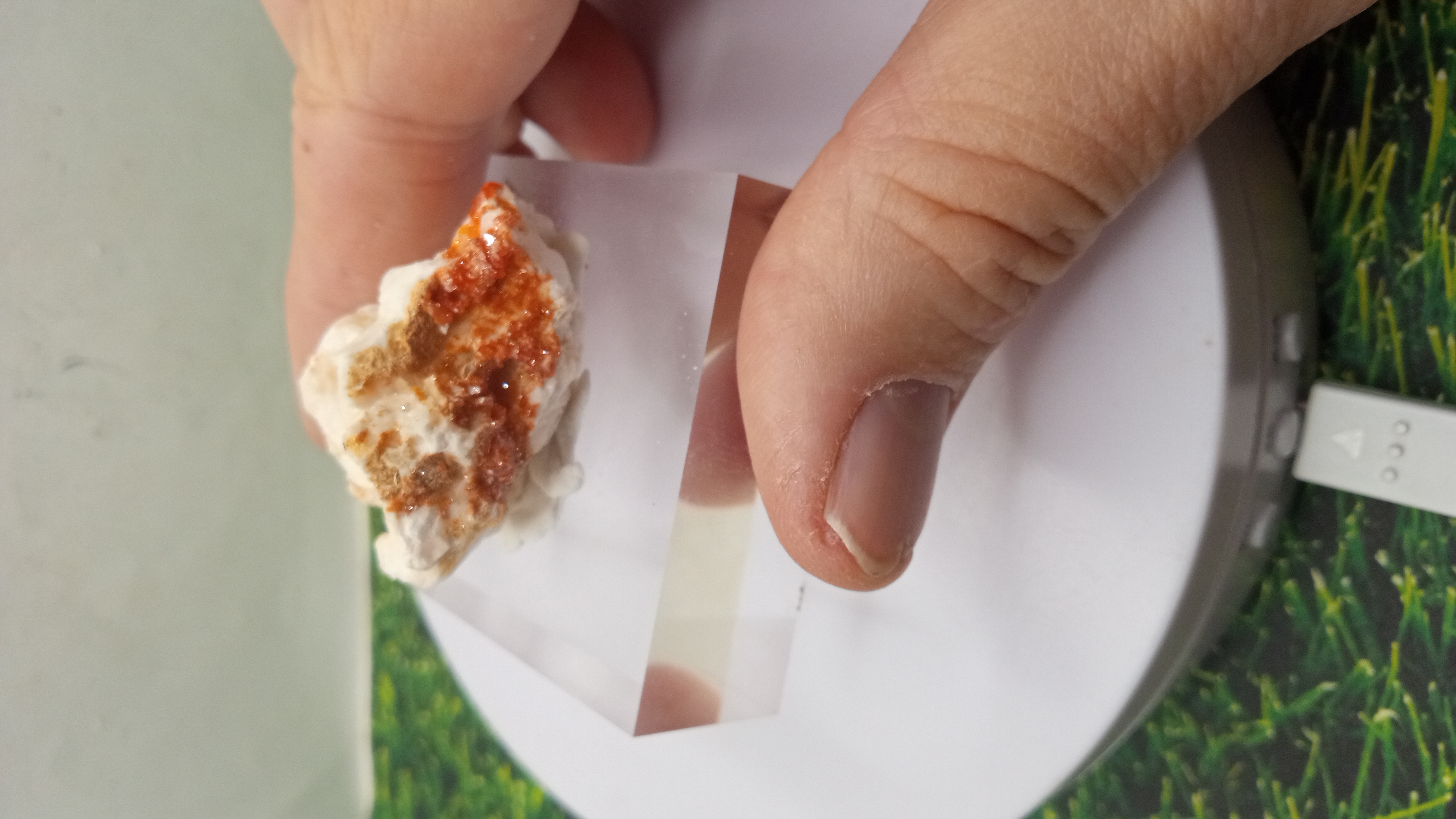 Vanadinite / on Acrylic Stand  Mibladen, Morocco
