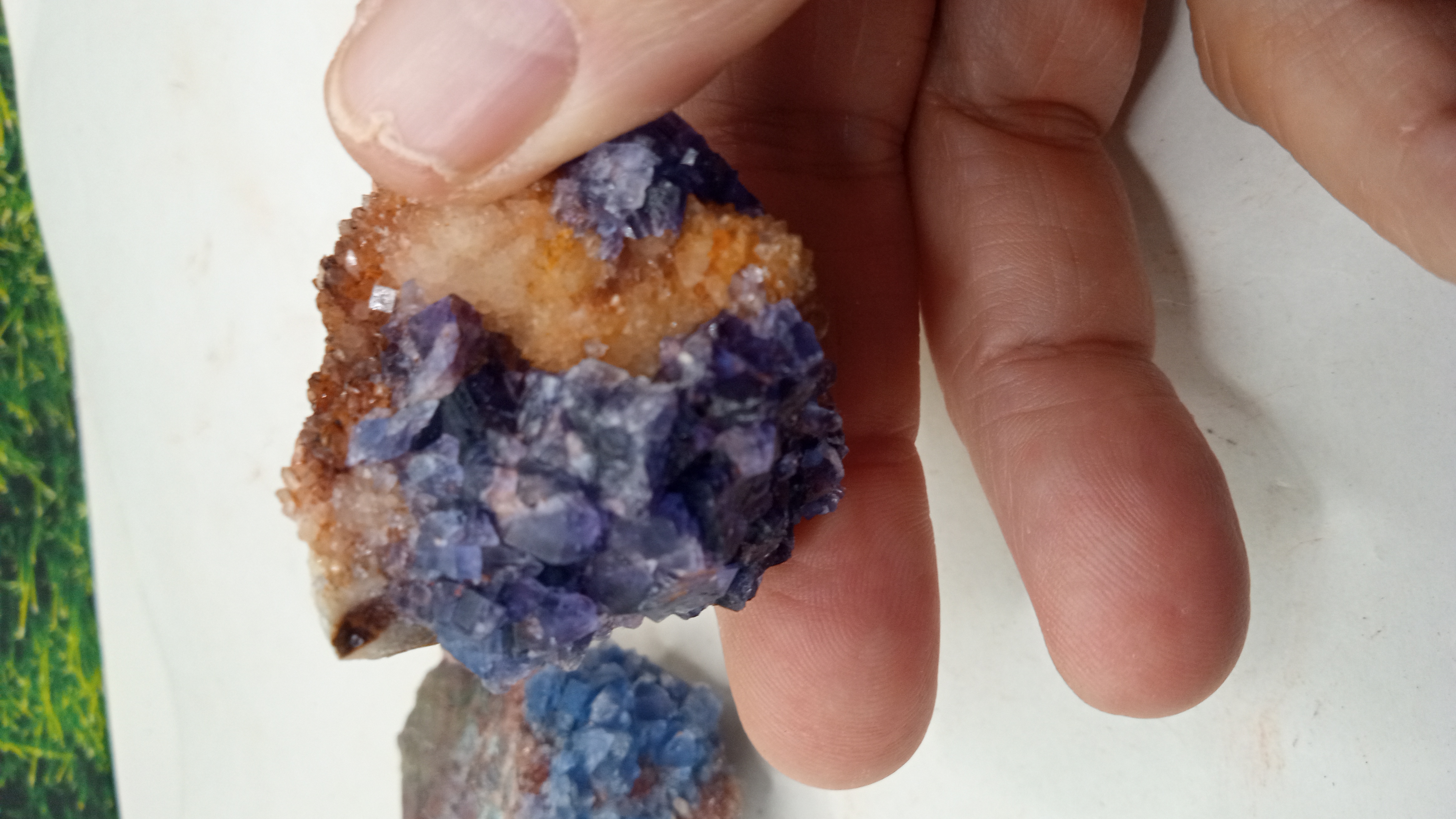 Blue Dark Fluorite Mineral Specimens ( 2 ) Included