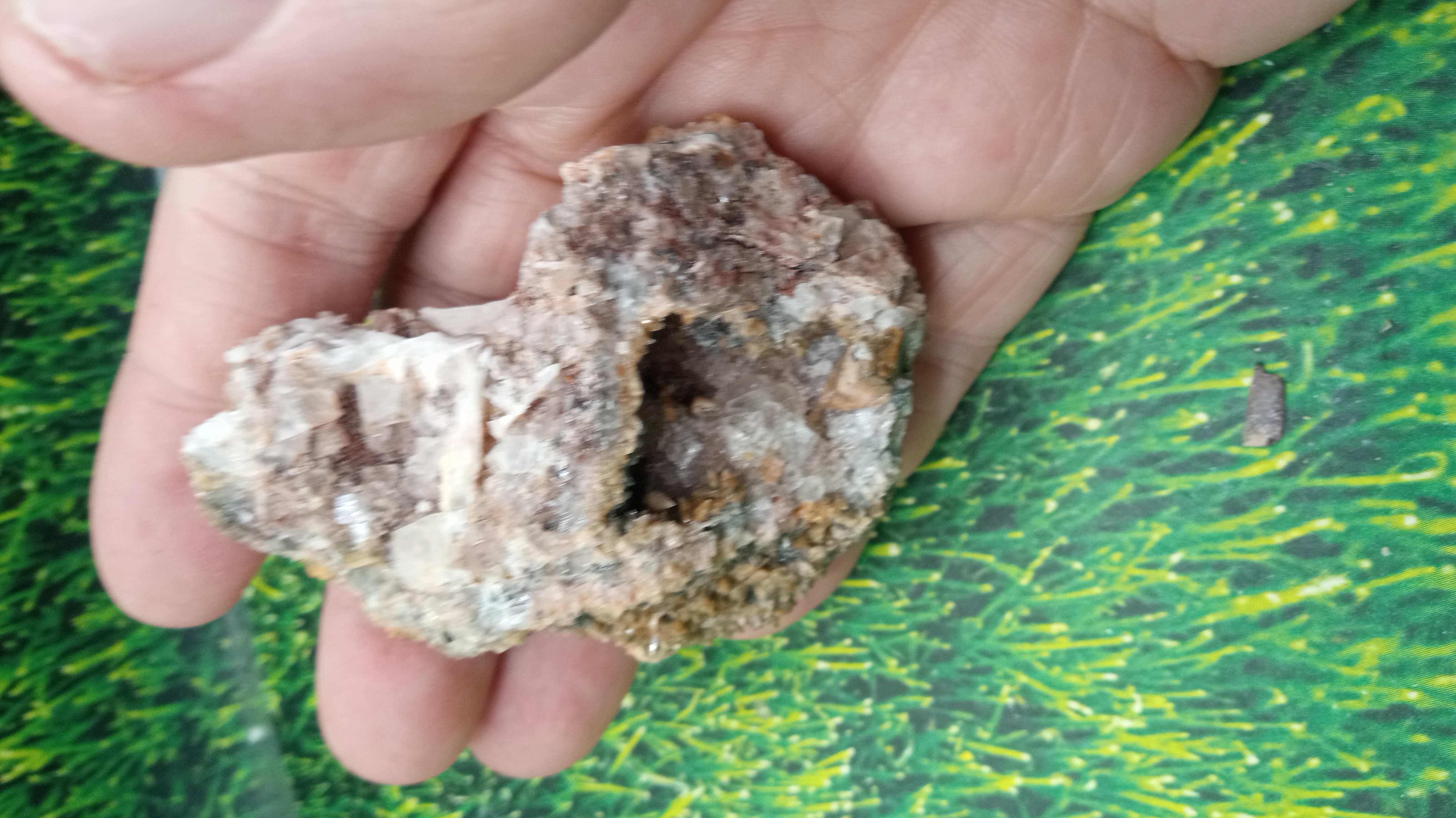 Creedite with Calcite with Display Stand -  Durango Creedite,