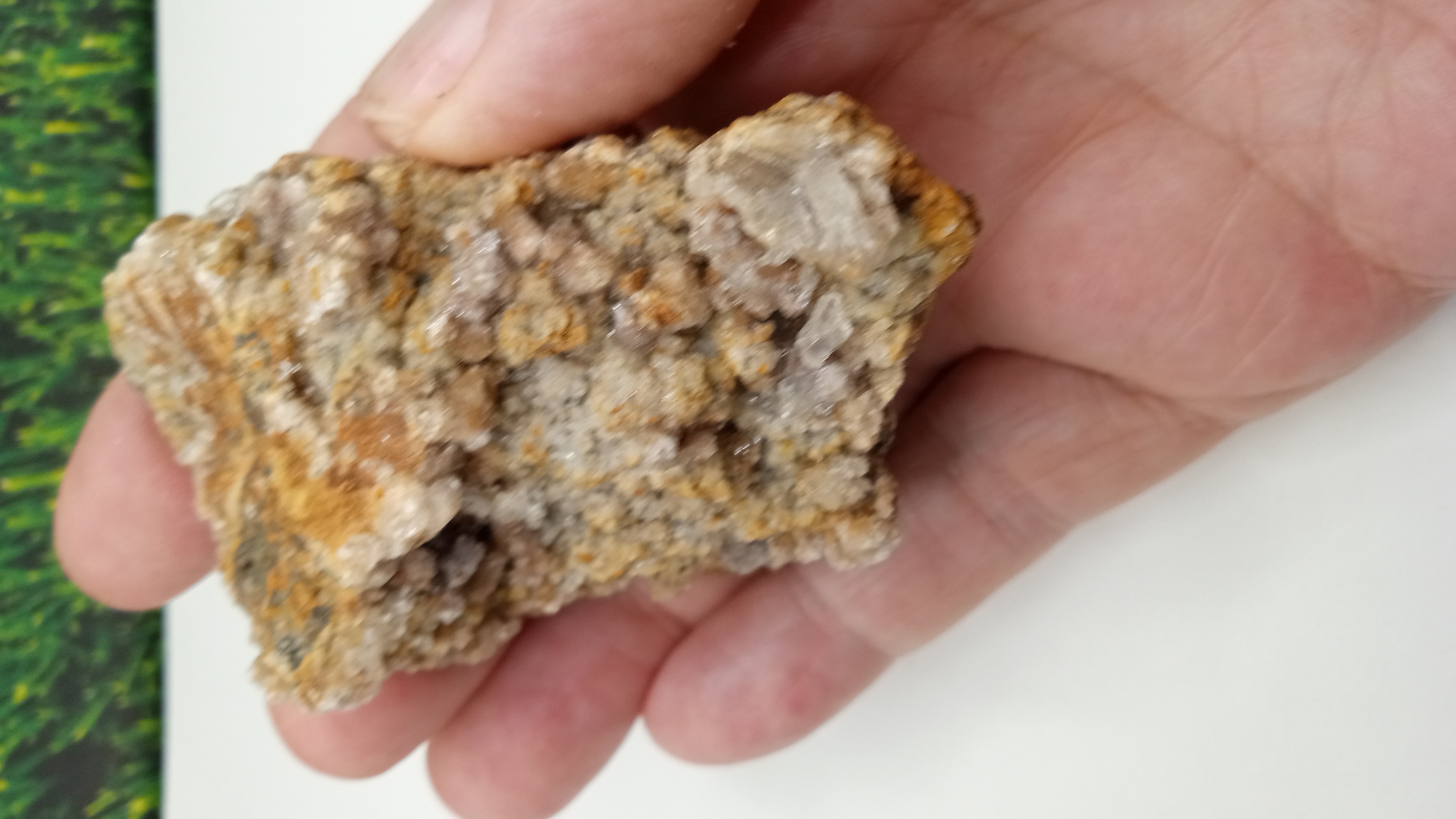 Granite w/ Calcite Mineral Specimen - New Mexico -