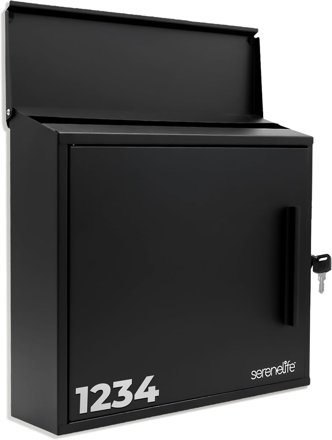 Black Wall-Mounted Mailbox