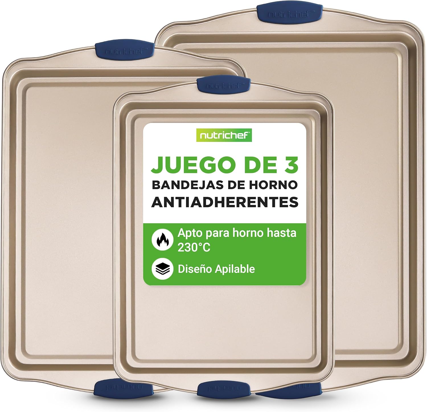 Set of 3 Non-stick Baking Sheets