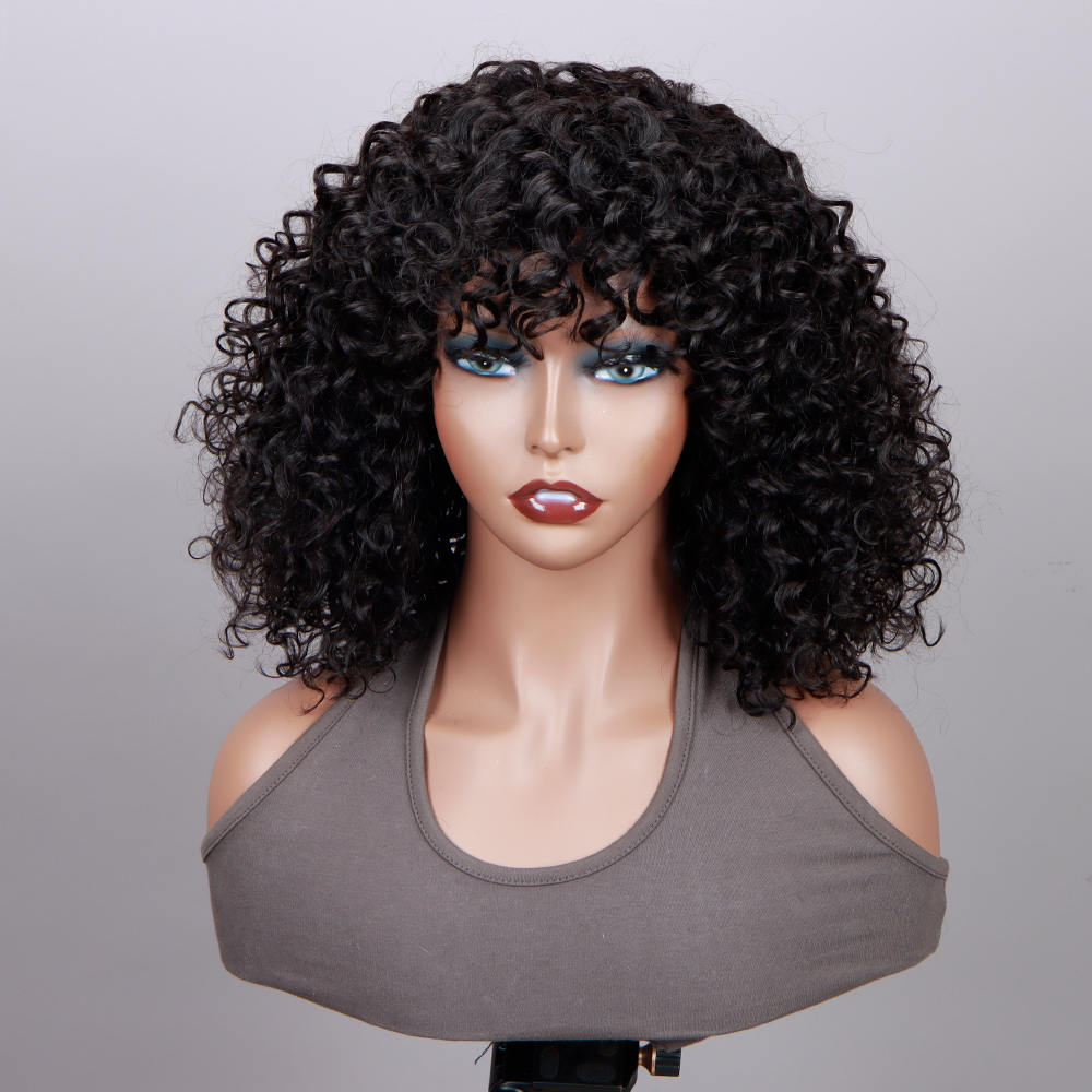 Curly Human Lace Frontal Wig 14Inches