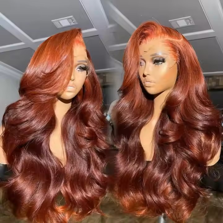 Luxury Auburn human hair Wigs