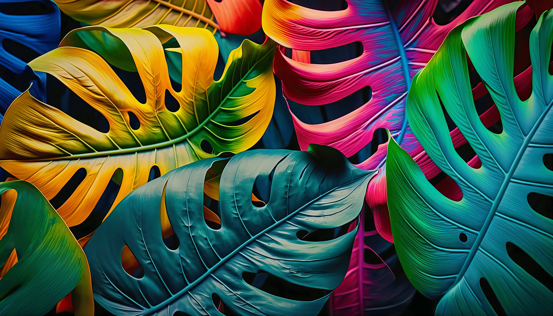 Vibrant Monstera Wall Art