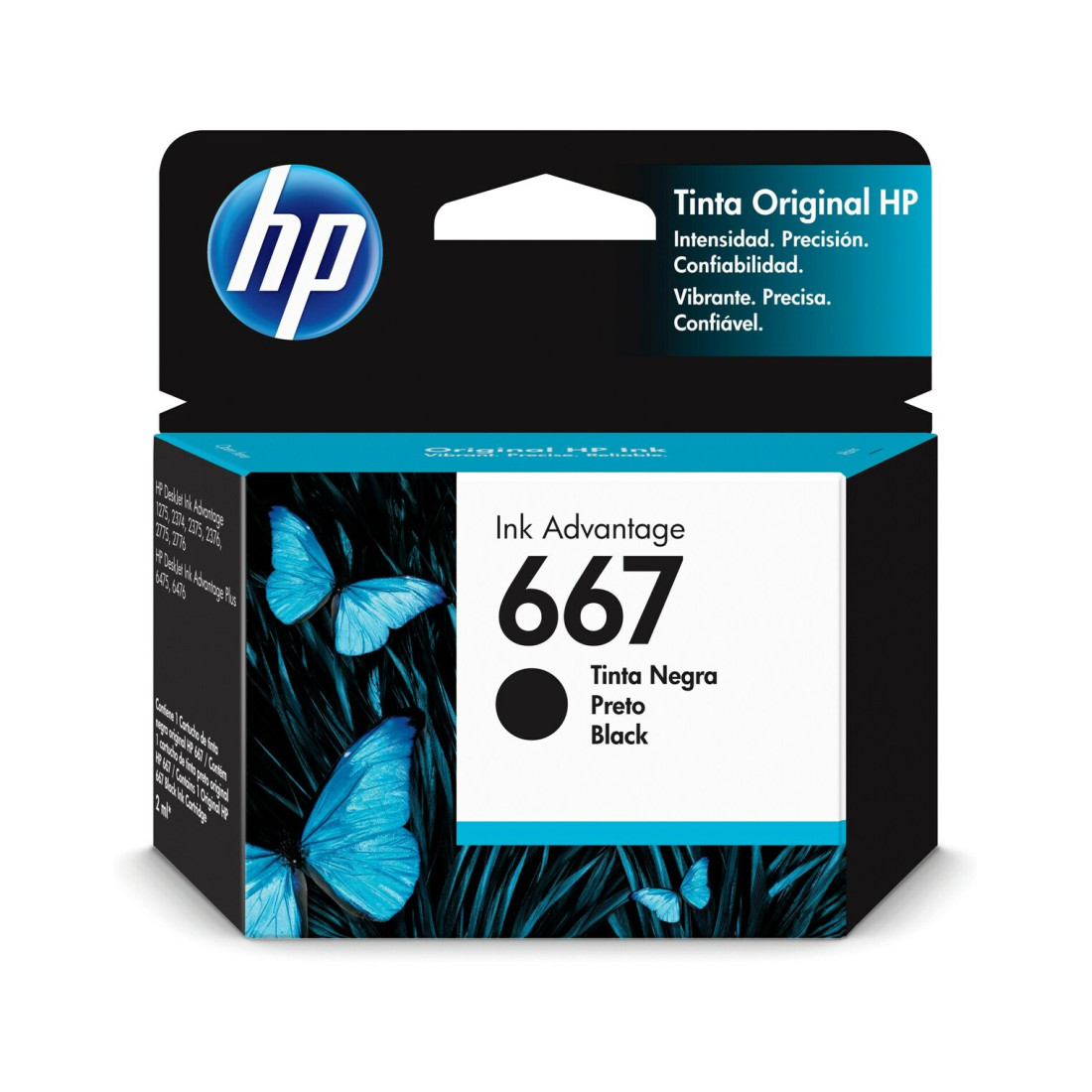 HP 2775 DeskJet Ink Advantage Wireless Printer Uses HP 667 black + color ink cartridges