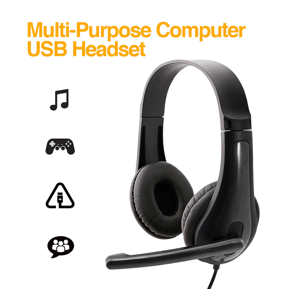 Argom Metro 78 Headset with Mic, Stereo USB