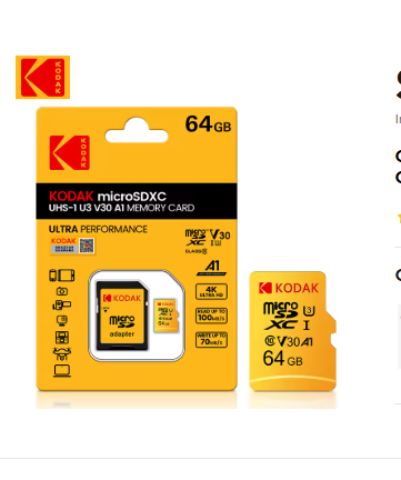 Carte mémoire microSDXC Kodak 64GB