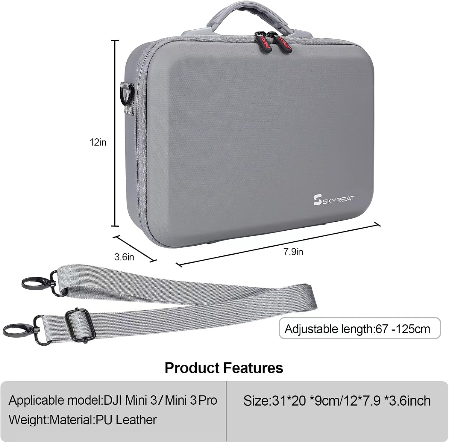 Sac mallette pour DJI Mini 3/Mini 3 Pro compatible RC
