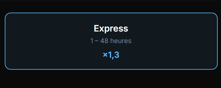 Type de réparation par délai 