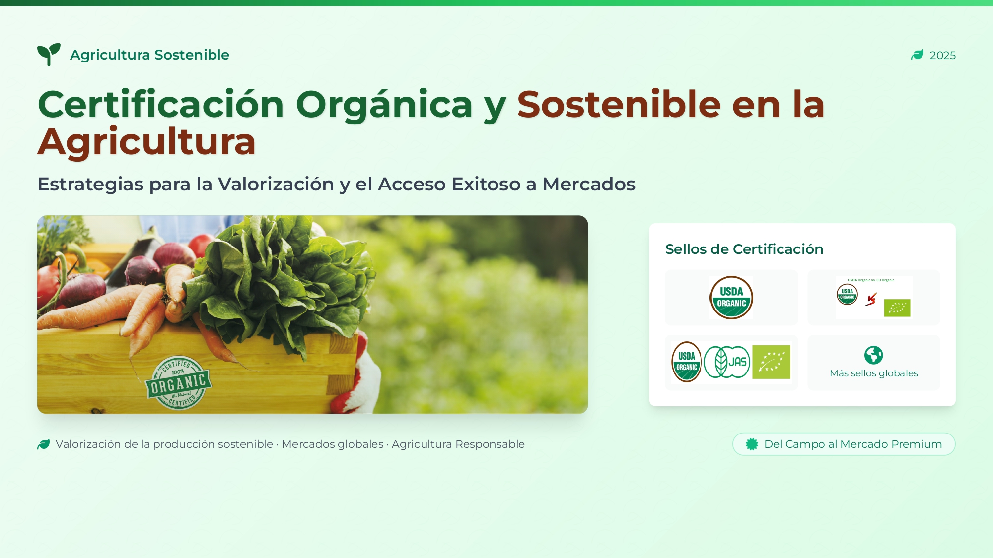 Certificación de Agricultura Orgánica y Sustentable