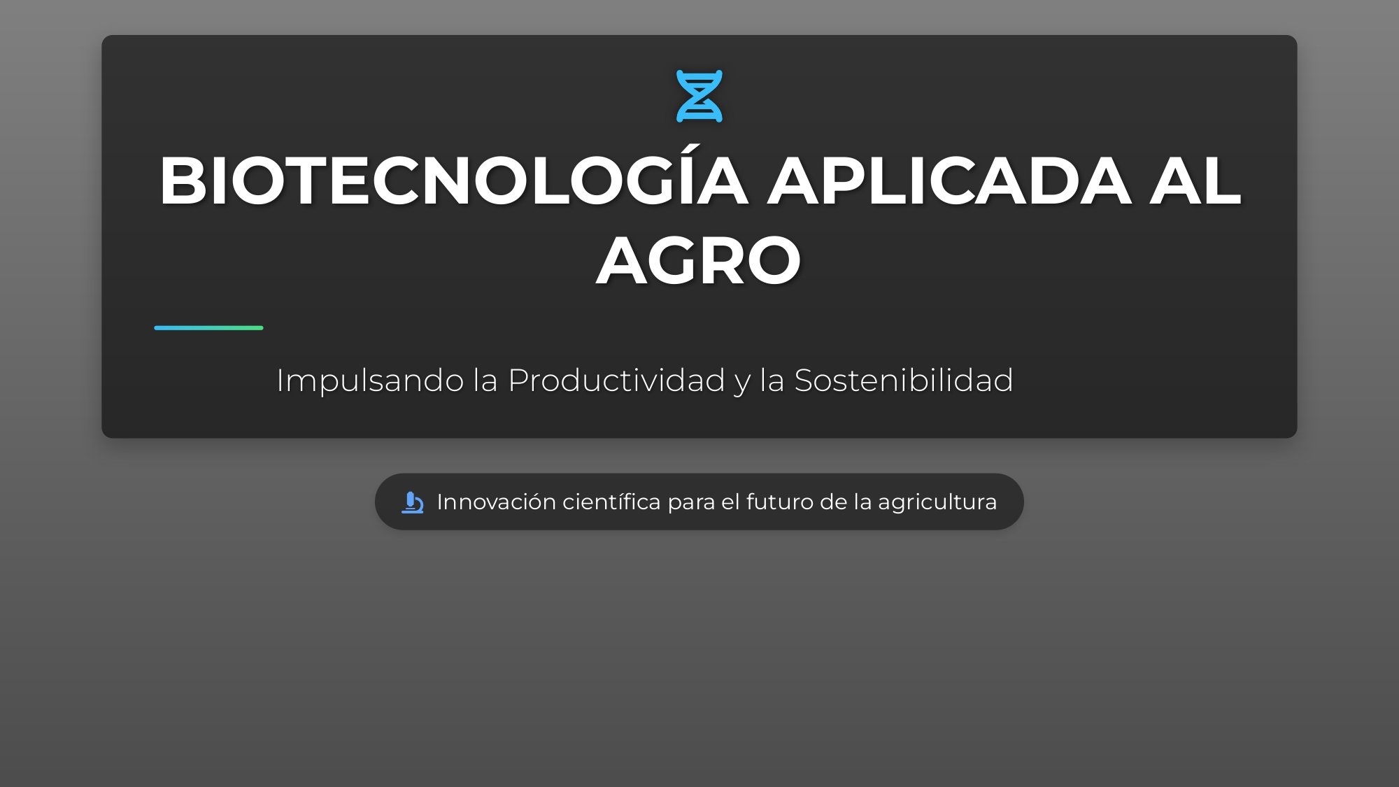 Biotecnología Aplicada al Agro