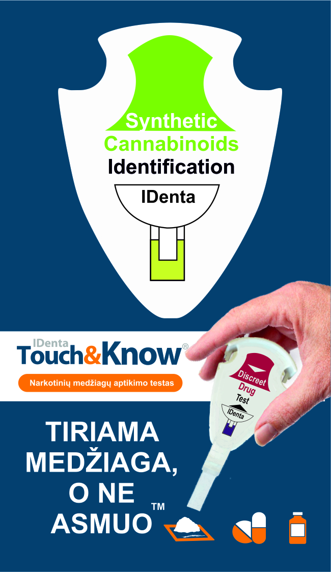 Sintetinių kanabinoidų (Spice) aptikimo testas Touch&Know
