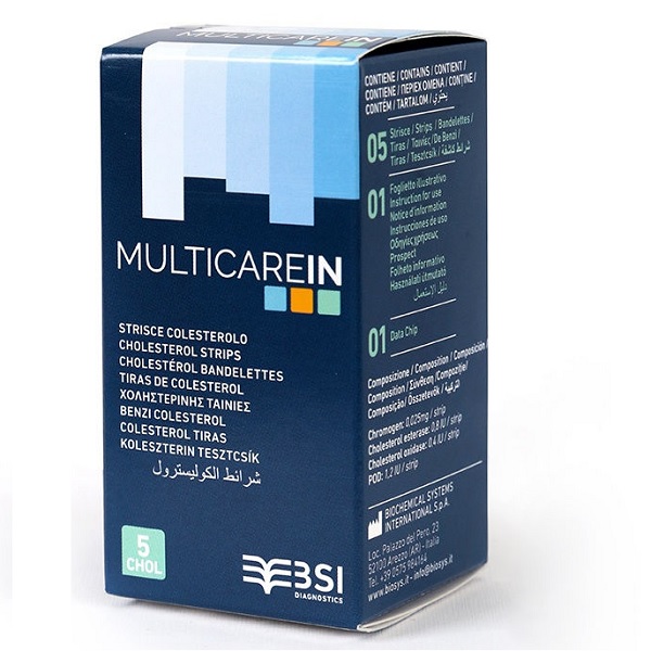 Cholesterolio tyrimo juostelės multiCare-in®, N5