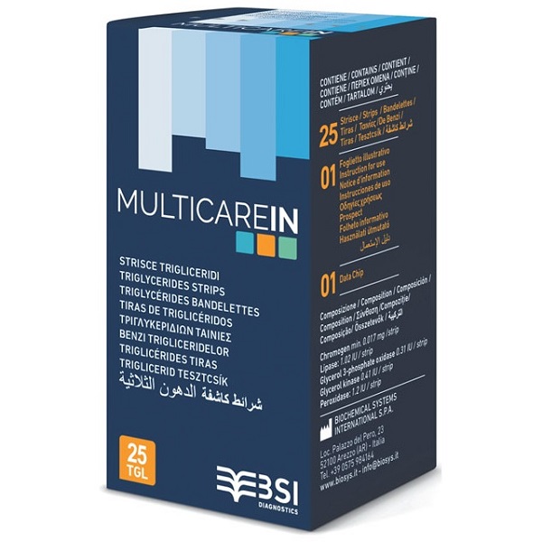 Trigliceridų tyrimo juostelės multiCare-in®, N25