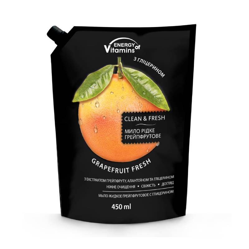 ENERGY OF VITAMINS Greipfrutų kvapo skystas muilas su glicerinu, 450 ml
