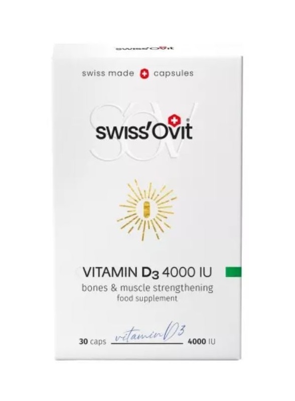  SwissOvit Vitaminas D3 4000IU, kaps. N30