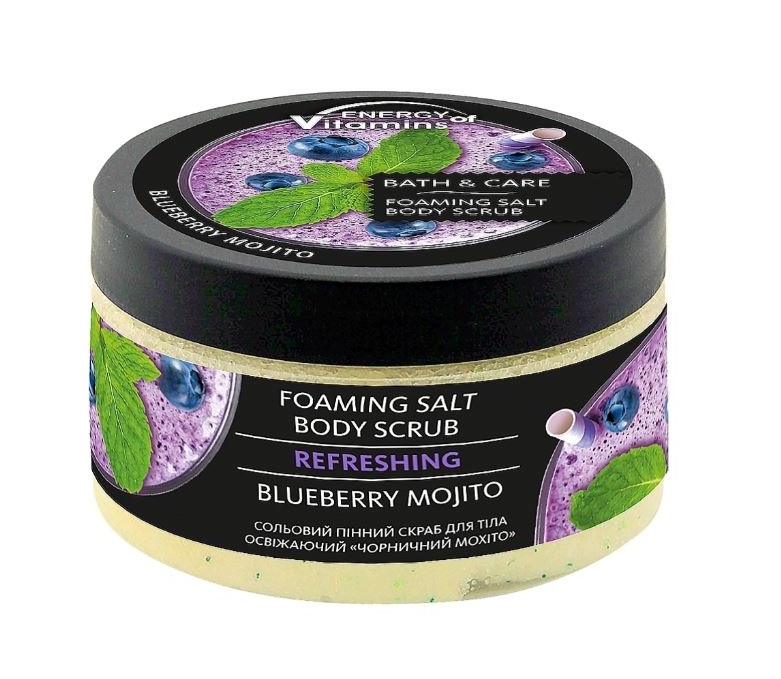 ENERGY OF VITAMINS Mėlynių ir mojito kūno šveitiklis, 250 ml