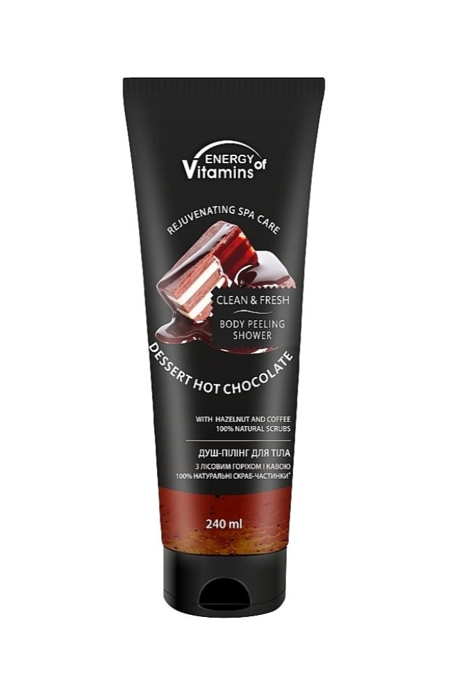 ENERGY OF VITAMINS Desertinis šokolado kūno šveitiklis, 240 ml