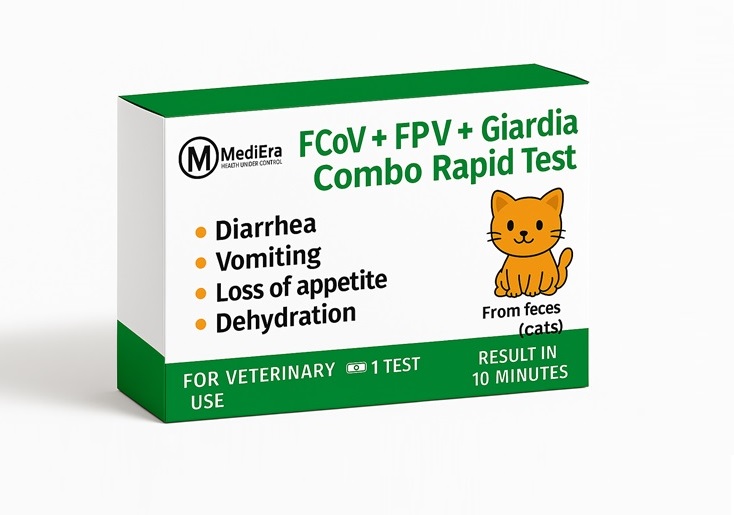 Greitas FCoV + FPV + Giardia Ag testas, N1