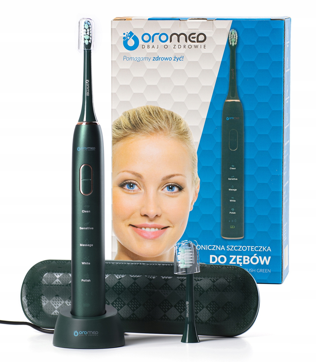 Sonic Elektrinis dantų šepetėlis Oromed Oro-Brush Green