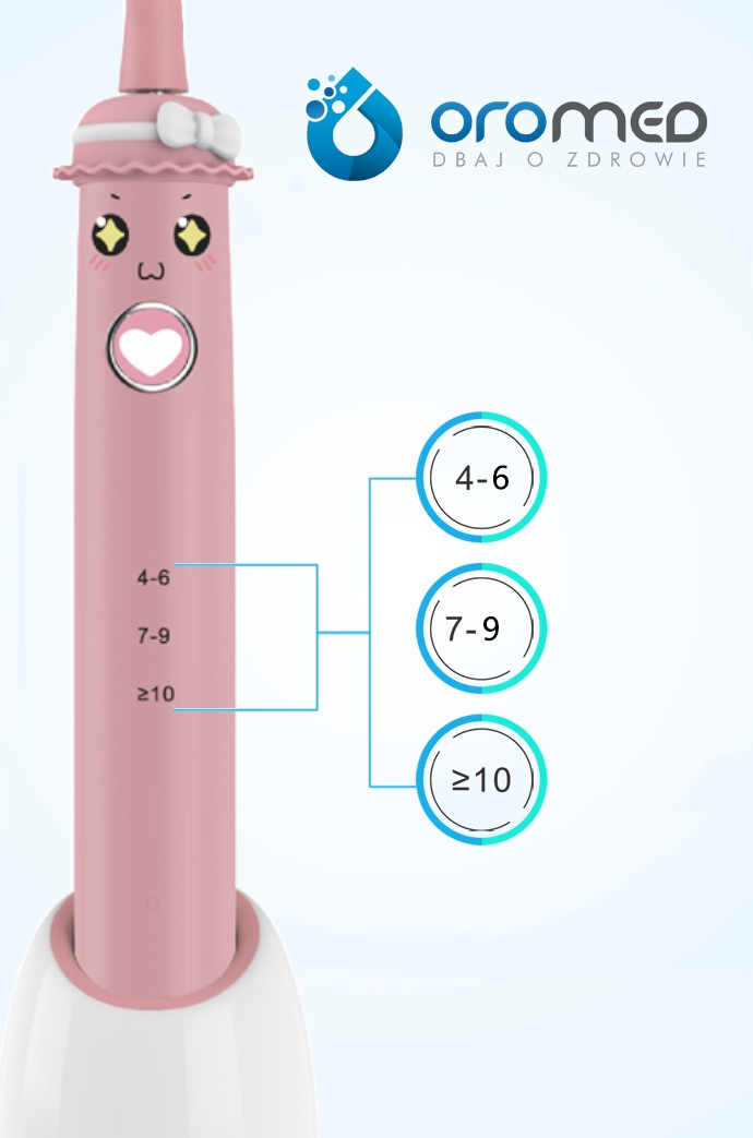Elektrinis dantų šepetėlis vaikams ORO-SONIC GIRL