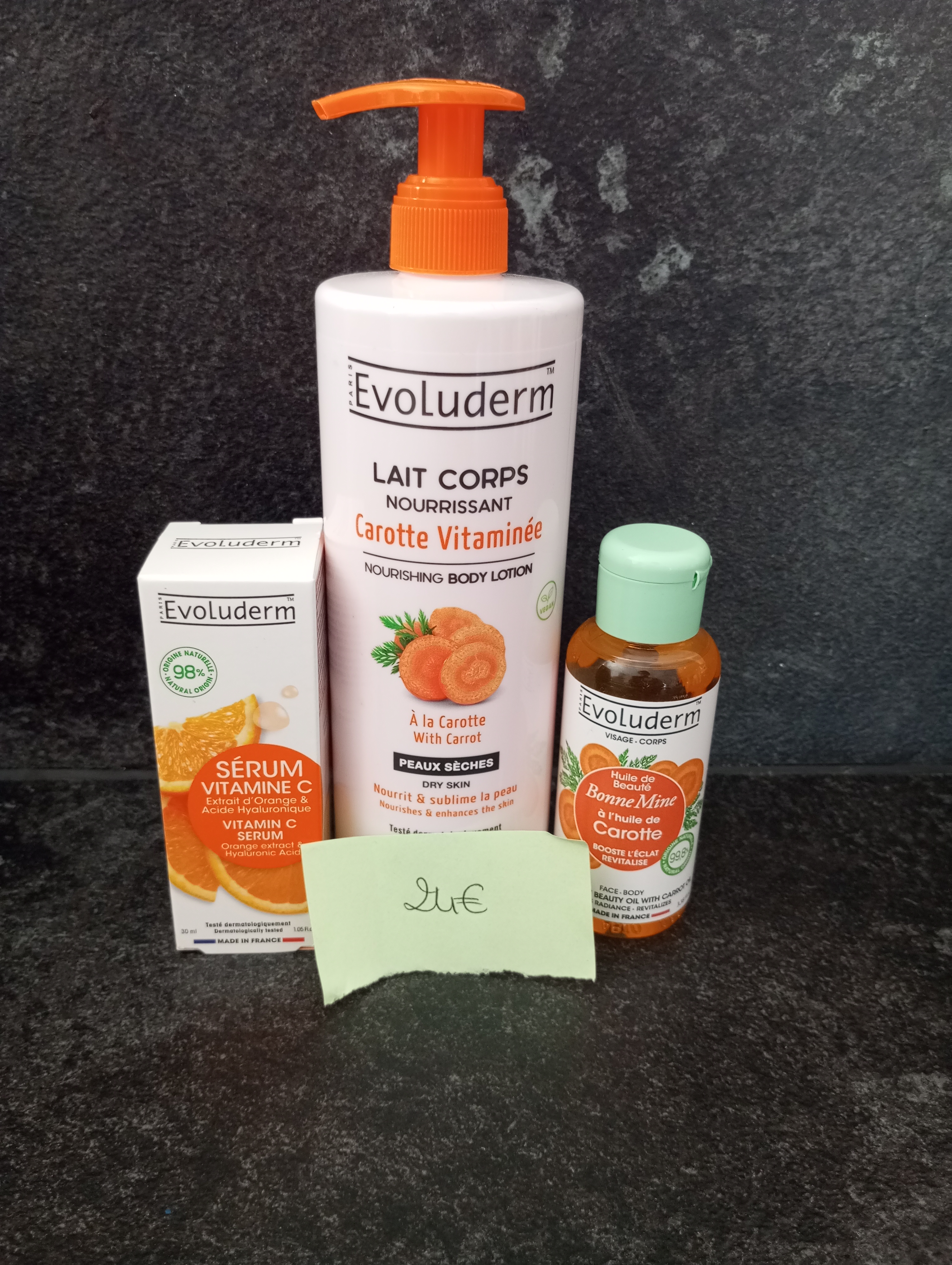 Coffret soin du corps Evoluderm à la carotte