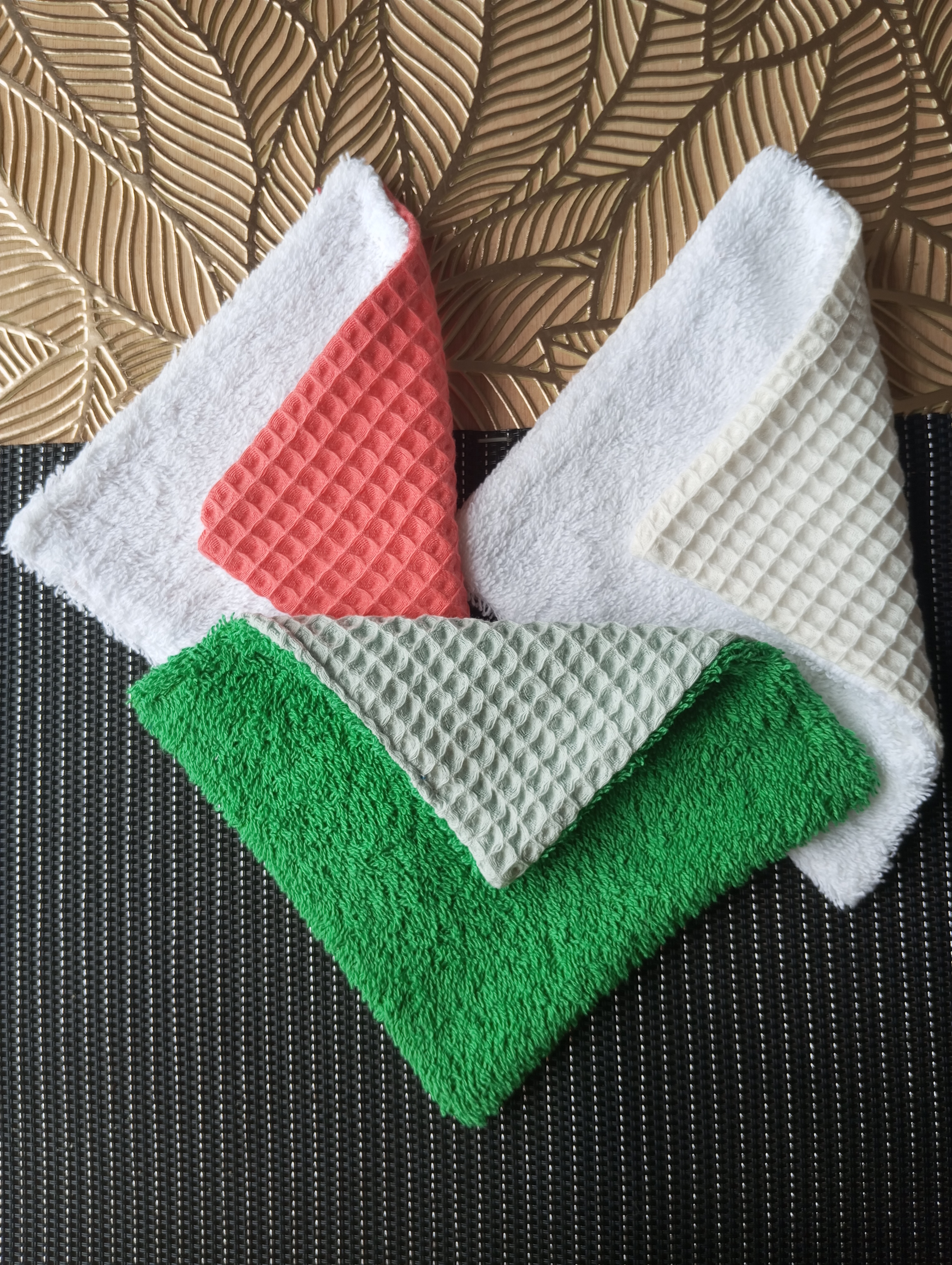 Lot de trois lingettes réutilisable