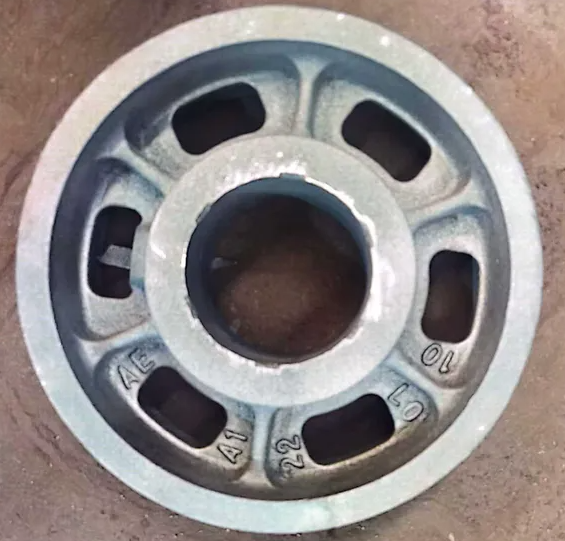 Elevator rope pulley clay sand casting ductile iron parts