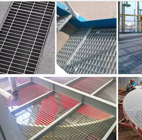 Steel grating for power plant accessories, electrical equipment grating, flat steel galvanized walkway plate
