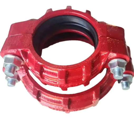 Mining clamp Ductile iron pipe connector DN100 mining flexible pipe groove clamp