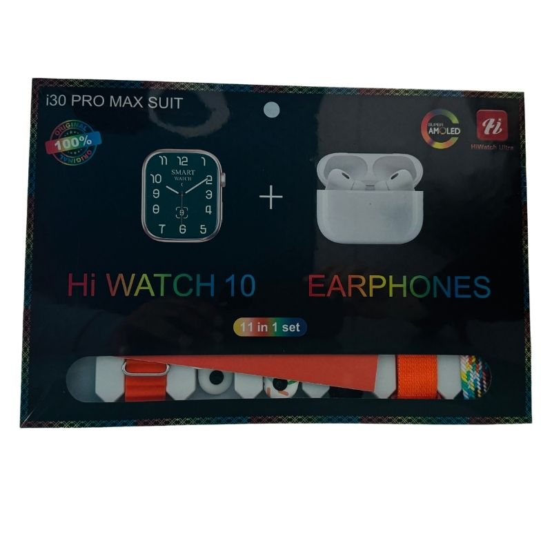 i30 Pro Max Suit Smart Watch with Earphones