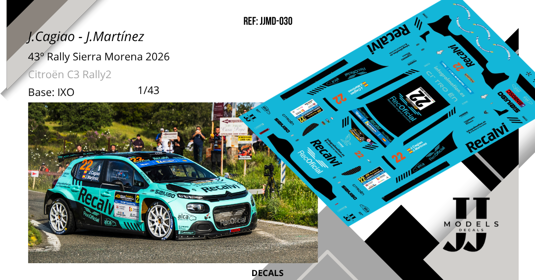 Jorge Cagiao - Javier Martínez | Citroën C3 Rally2 | Rally Sierra Morena 2026