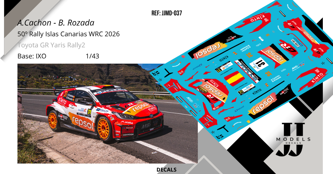 Alejandro Cachon - Borja Rozada | Toyota GR Yaris Rally2 |.Rally Islas Canarias WRC 2026