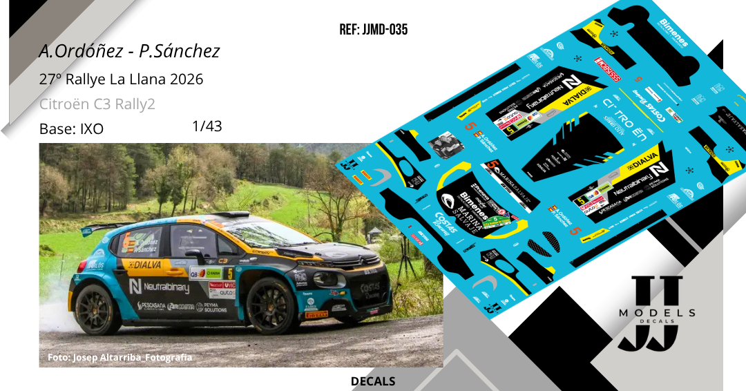 Alberto Ordoñez - Pablo Sanchez | Citroën C3 Rally2 | Rally La Llana 2026