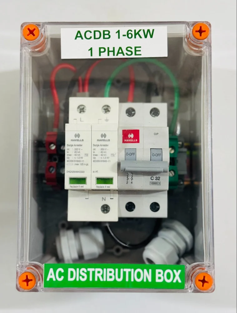 ACDB,SINGLE PHASE 32A (1KW - 7KW), AGRIM SOLAR
