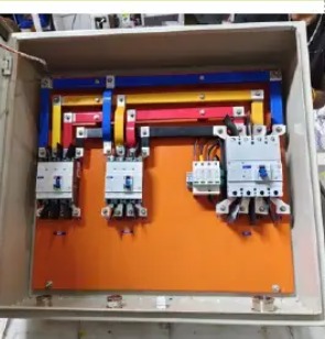 ACDB 2 in 1 Out (176KW) 2 MCCB x 200A Input &400A MCCB Output METAL  ENCLOSURE+BUSBAR WITH RYB INDICATORS