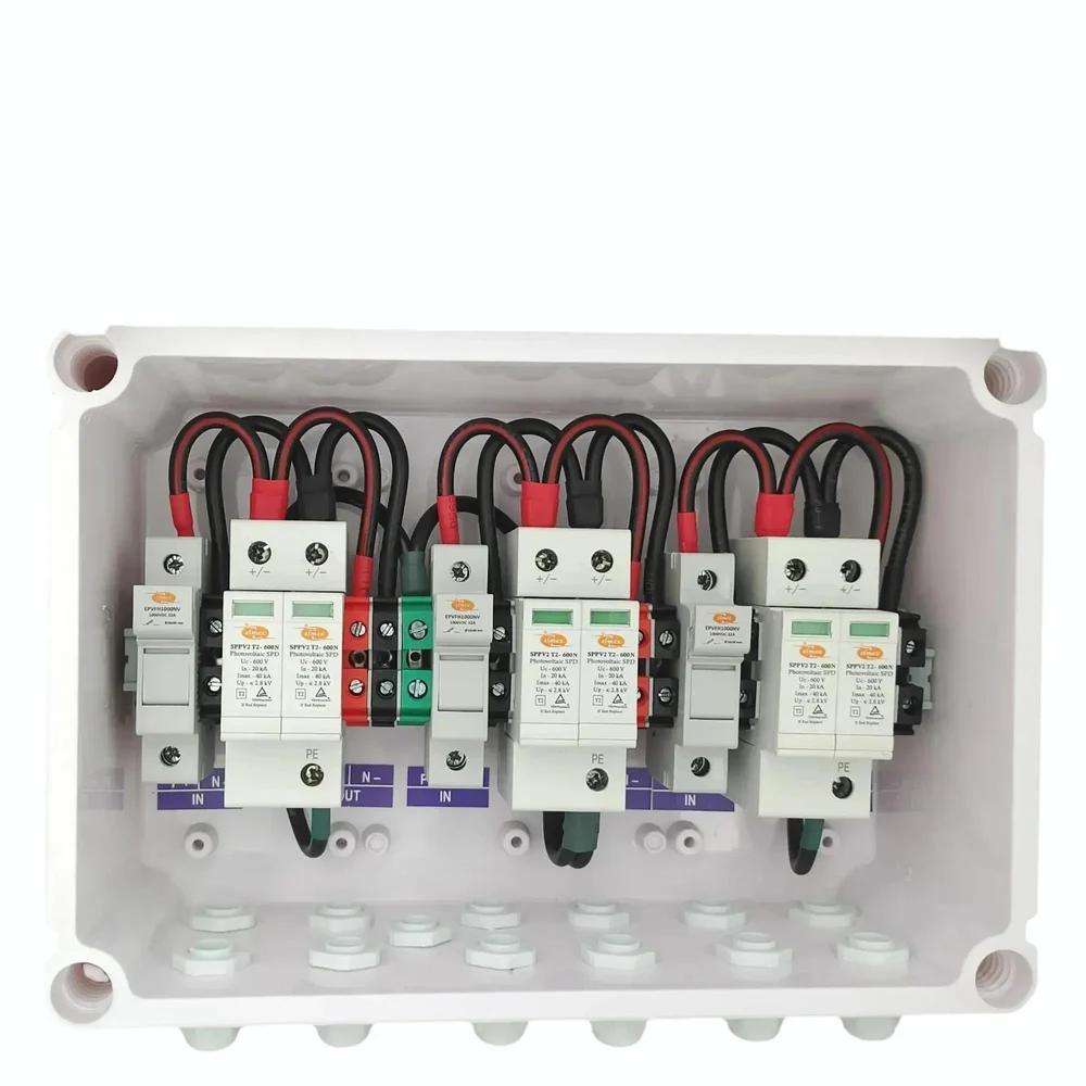 Solar DCDB 3 in 3 Out Inbuilt Elmex DC Fuse 25A, Elmex SPD 600V