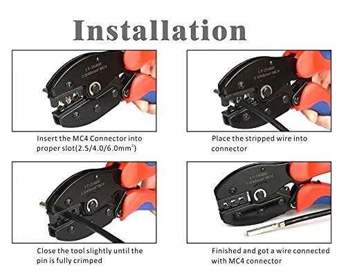 Agrim Solar MC4 Crimping Tool with MC4 Wrench Spanner (1+1 Pair Wrench)