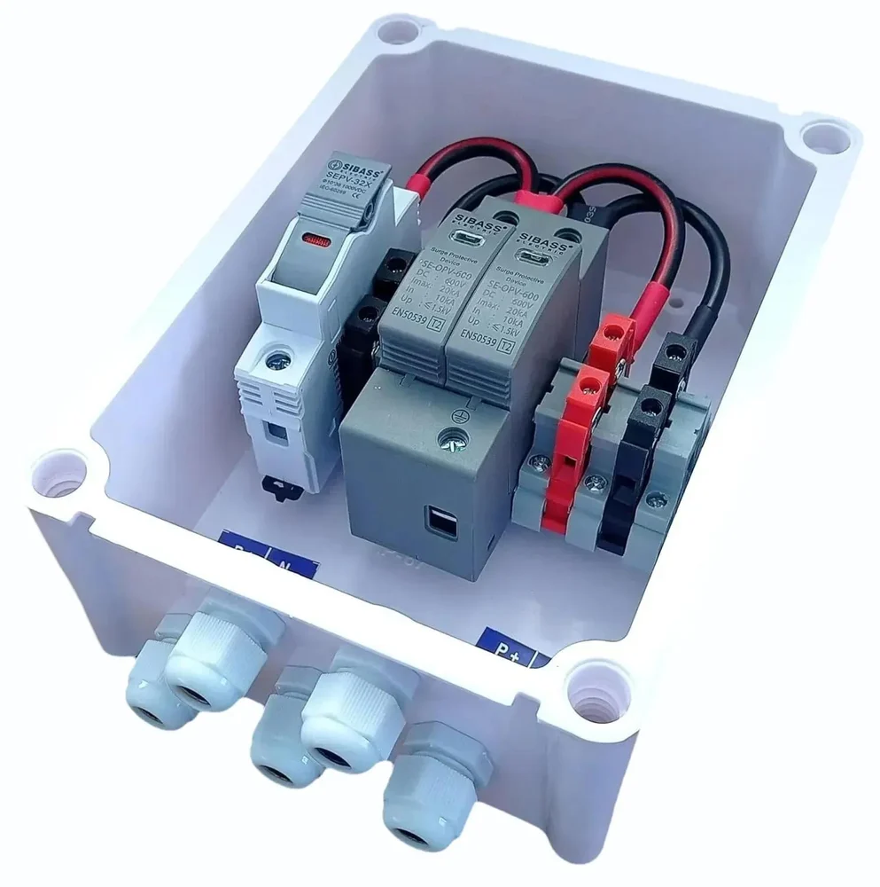 Solar DCDB 1 in 1 Out Inbuilt Sibass DC Fuse 25A, Sibass SPD 600V