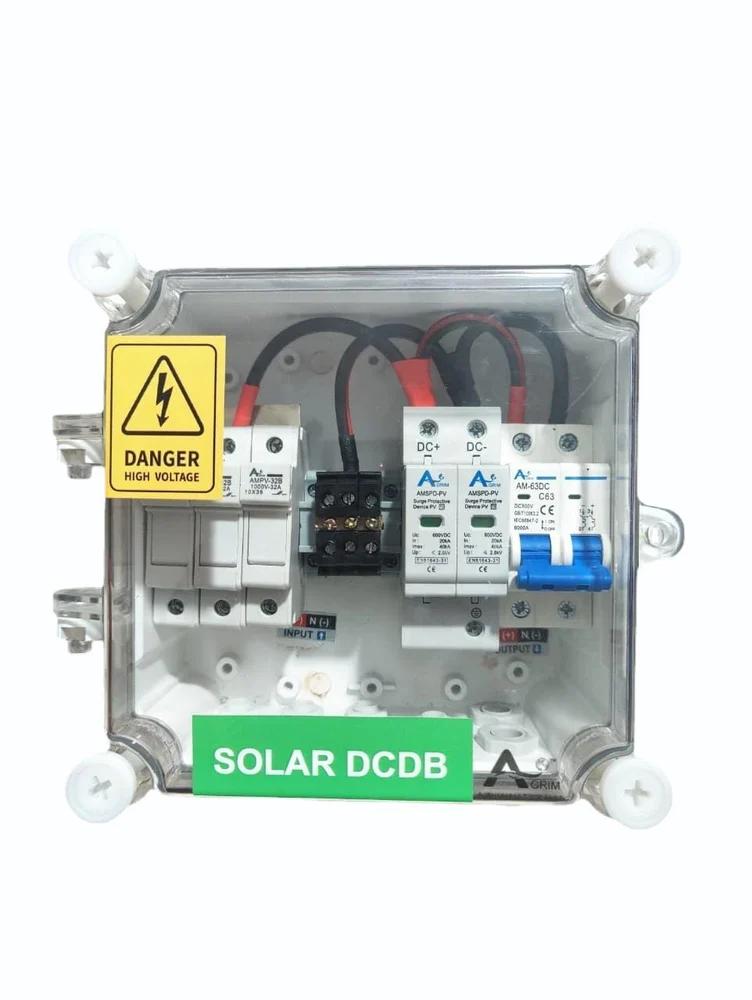 Solar DCDB 3 in 1 Out Inbuilt Agrim DC Fuse 20A, Elmex SPD 600V & Agrim DC MCB(Agrim Solar)