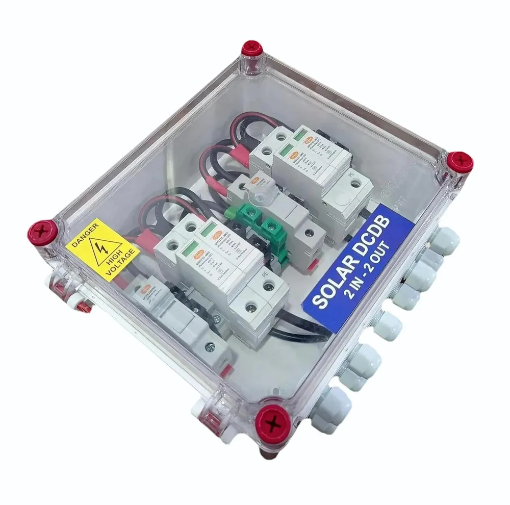 Solar DCDB 2 in 2 Out Inbuilt Elmex DC Fuse 25A, Elmex SPD 600V