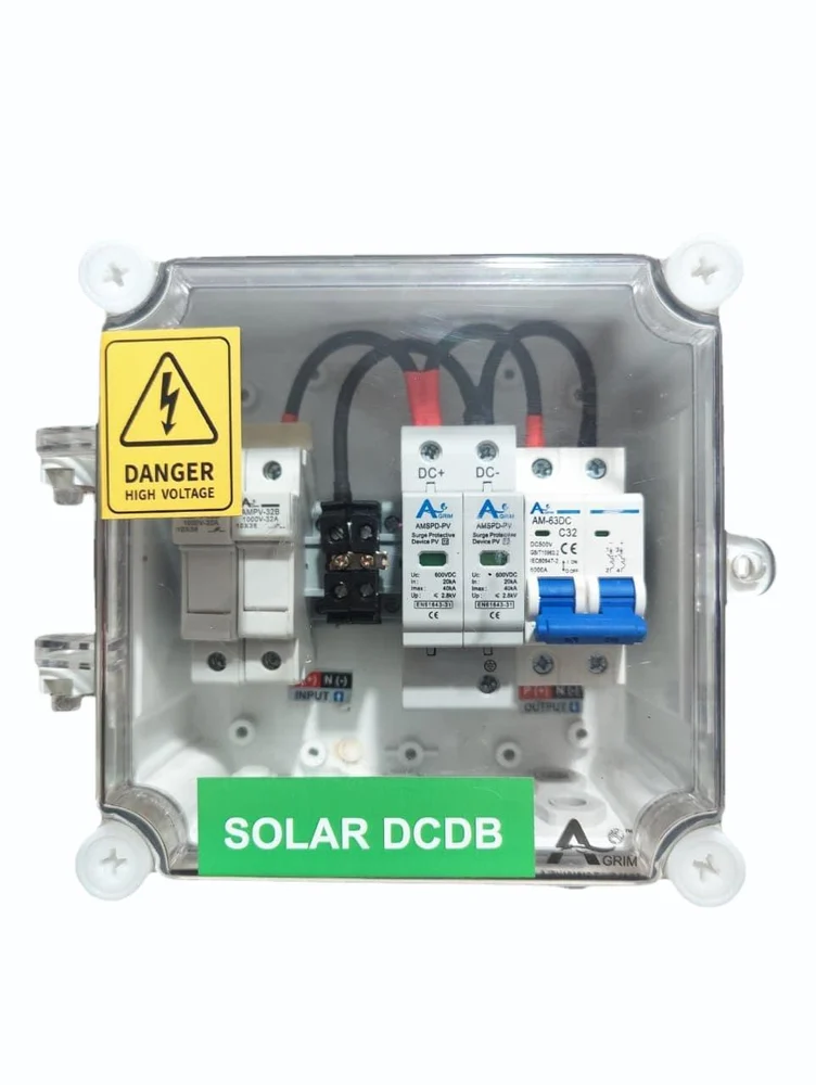  Solar DCDB 2 in 1 Out Inbuilt Agrim DC Fuse 20A, Agrim SPD 600V & Agrim DC MCB 32A(Agrim Solar)
