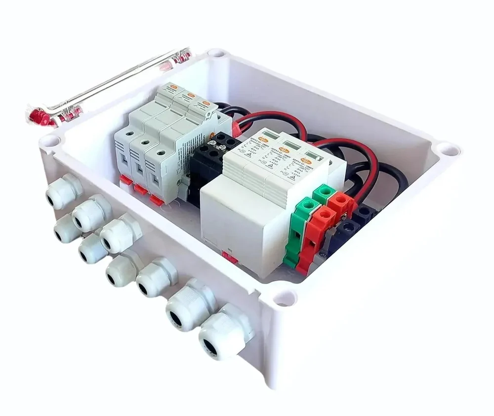 Solar AJB DCDB 3 in 1 Out 1000V Inbuilt 3 x 20A Fuses, 1000V SPD