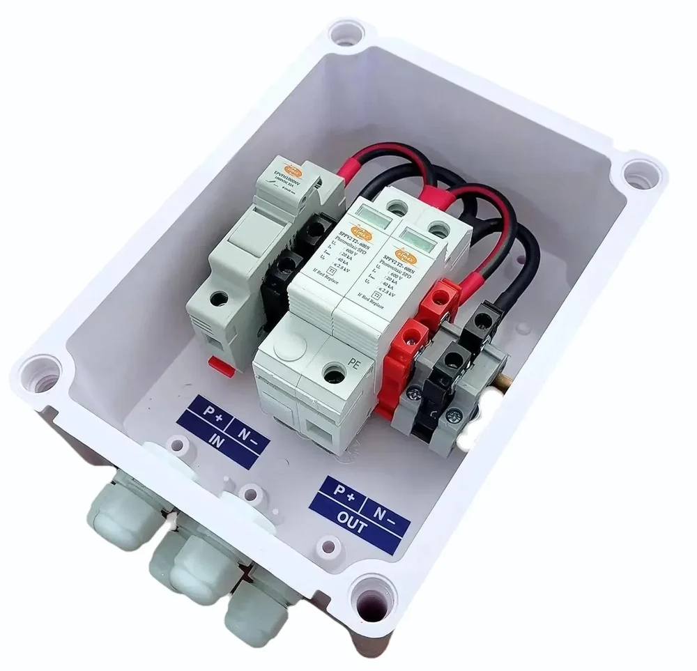 Solar DCDB 1 in 1 Out Inbuilt Elmex DC Fuse 25A, Elmex SPD 600V