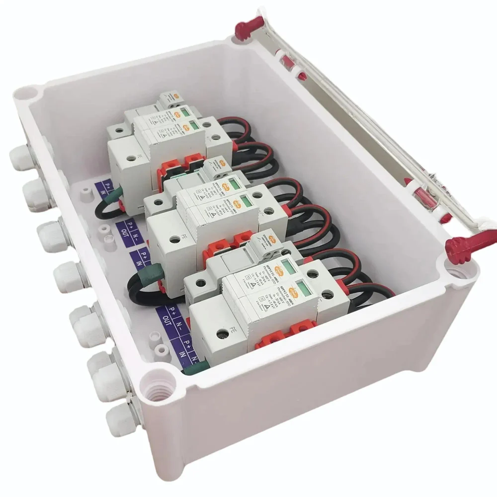 Solar DCDB 3 in 3 Out Inbuilt Elmex DC Fuse 25A, Elmex SPD 600V